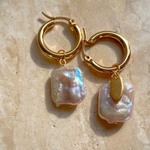 贅沢バロックパールピアス🤍ピンクパール