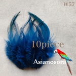 【W57デニム】高品質　羽根 10枚 フェザー　ピアス　アクセサリー パーツ 羽　素材　鳥の羽根 鳥 