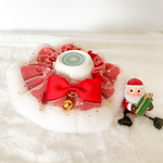 猫の首輪　ふわふわシュシュ　クリスマスレッド🎄