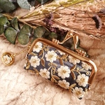 インド刺繍リボン印鑑ケース朱肉付き