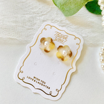♡お花のピアス　イエローブラウン♡