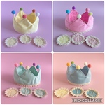 フェルト王冠𓅿ふんわりベビークラウン𓅿バースデークラウン ♕記念日 誕生日*:.｡ ･ﾟ✽.｡.:*・ﾟ