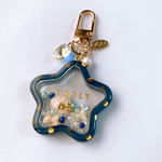 dot shaker keychain (navy-star)