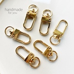 キーホルダー金具 ナスカン 留め具パーツ 12×33mm（6ヶ）