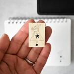 星ポシェットのうさ　ｍeganehankoのうさぎはんこ