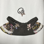 【2022AW おしゃれお姉さん柄 サロペット】　LOVOT ラボット　デニム　ブラウン　フリル　レース