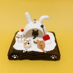 かまくらにゃんこ　うさぎ