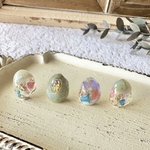 ᴺᴱᵂ♡アーモンドグリーンカラー レジン フラワー ピアス 