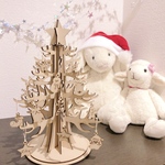 木製クリスマスツリー 名前刻印！christmas オーナメント 雪の結晶 サンタ トナカイ 雪だるま 星 12月レターバナー