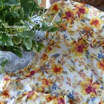 natural*SALE(M)花柄半袖チュニック*イエロー