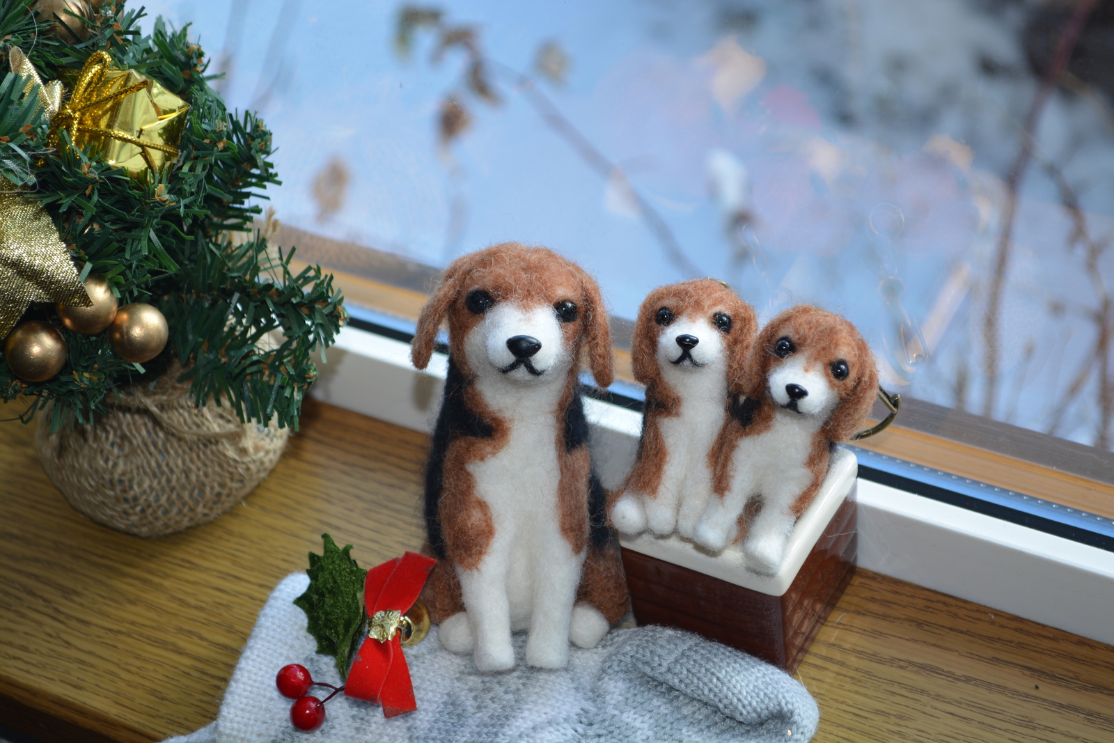 わんわんフリー2 / 完全受注販売 犬のぬいぐるみ 羊毛フェルト