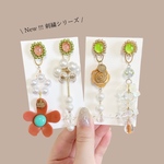 刺繍シリーズピアス【左】2way 
