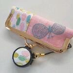 ミナペルホネン ハンドメイド がま口印鑑ケース choucho×jelly beans
