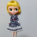 (🎄Xmas🎄) ジョリーフルール『My Little Tailor』を使ったクリスマスワンピース　ブライス　リカちゃん　アウトフィット