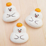 [陶器]鏡餅文鳥の箸置き[お正月]