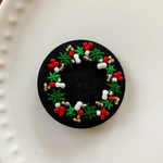 ビーズ刺繍くるみボタン（ヘアゴム/ブローチ）