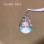 冬の景色P ネックレス／バッグチャーム／キーホルダー★金具シルバーカラー