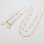 太めゴムOK！マグネットで留められるマスクストラップ（マスクホルダー）・ゴールド