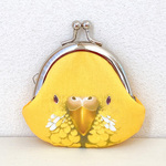 《完成品》《セキセイインコ　ルチノー♀》のがまぐち小H