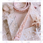 インド刺繍リボンが可愛すぎる♡ショルダーストラップ / white × pink