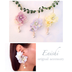 ふわり. 紫陽花のイヤーカフ