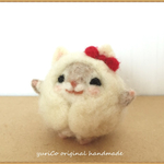 癒しの妖精✿momoちゃん　まん丸万歳にゃんこminiminiサイズストラップバージョン