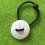 緑の点々  シンプルな陶器のヘアゴム