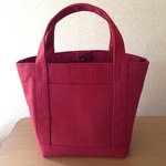 「シンプルトート」小サイズ 帆布トートバッグ 「ダークレッド」倉敷帆布8号