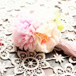 ピンクと白のちっちゃなお花畑