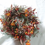 ドライフラワーリース☆クリスマスリース☆キャンドルリース