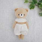 24cm/シフォンちゃん(くま)/26cmお世話人形サイズのぬいぐるみ