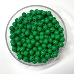 【8mm  100個】全18色展開  7.グリーン   単色アクリルビーズ