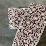 実物のお色味と違う場合があります] インド刺繍リボン　花　インド刺繍　スパンコール　刺繍リボン　リボン　りぼん　※10月8日よりゆうパケットにて発送