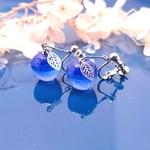 青い雪景色のりんご  イヤリングorピアス