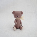 8.5cm/ビスケットちゃん/ハーフリネンのテディベア