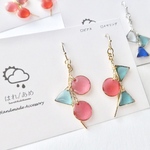 丸と三角の前線ピアス/イヤリング