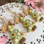クリスマスツリーのアイシングクッキー　キーホルダー