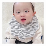 [   tiger cotton bib   ]   名入れ  スタイ  刺繍  ガーゼ  出産祝い  ラッピング  女の子  男の子