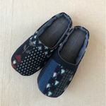 ルームシューズ ( バブーシュ )Lサイズ　絣のパッチワーク