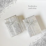 6×4×2.5㎝　ラッピング用・ギフトボックス（シルバー）❤︎2pcs-880