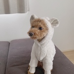 オーダー犬服 しろくまさんフーディー ボアトップス