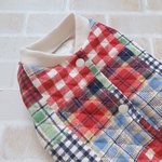 再販🌸 犬服M ブルックナー キルト レッド バックオープン(背中開き)✨送料無料✨