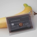 ブルーバナナIDカードケース/クリア×ブラウンボタン
