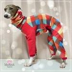 【ミニピン用犬服】雪景色に映えるブロックチェック⭐︎冬にぴったりのブロックチェックロンパース⭐︎