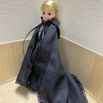 リカちゃん　ロングマント　黒