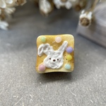 [ミニチュア　ミニチュアフード　ミニチュアスイーツ　ミニチュアパン　ミニチュアケーキ　樹脂粘土　トーストのうさぎさん