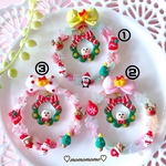 ③レジンクリスマスリースチャーム