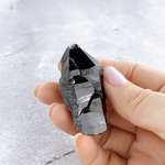 チベット産モリオンB・原石・30g ✧麻ポーチ付き✧黒水晶