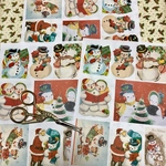(再販×2)☃️レトロな雪だるま＊ノーカットコラージュ素材＊コラージュペーパー＊紙モノ