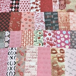 (再販×3)💖バレンタインのジャーナルペーパーセット(pink×red)＊コラージュ素材＊ジャンクジャーナル